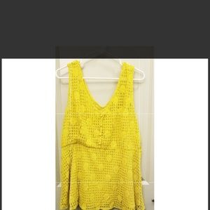 Deep Vneck lace peplum top